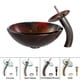 preview thumbnail 7 of 16, Kraus Glass Vessel Sink, Bathroom Faucet, Pop Up Drain, Mounting Ring Oil Rubbed Bronze