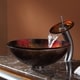 preview thumbnail 11 of 16, Kraus Glass Vessel Sink, Bathroom Faucet, Pop Up Drain, Mounting Ring