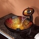 preview thumbnail 8 of 16, Kraus Glass Vessel Sink, Bathroom Faucet, Pop Up Drain, Mounting Ring