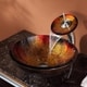 preview thumbnail 14 of 16, Kraus Glass Vessel Sink, Bathroom Faucet, Pop Up Drain, Mounting Ring