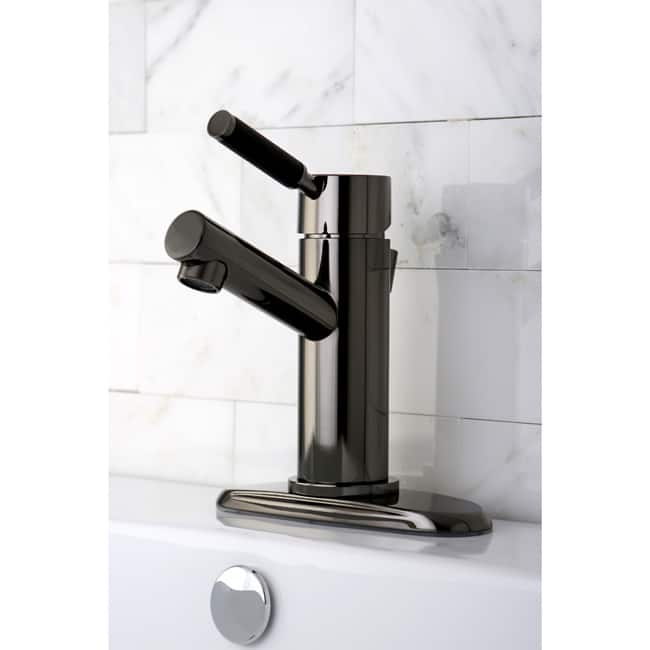 Kingston Brass Black Stainless Steel Single Handle Bathroom Faucet