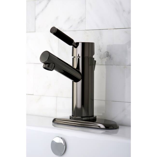 Kingston Brass Black Stainless Steel Single Handle Bathroom Faucet