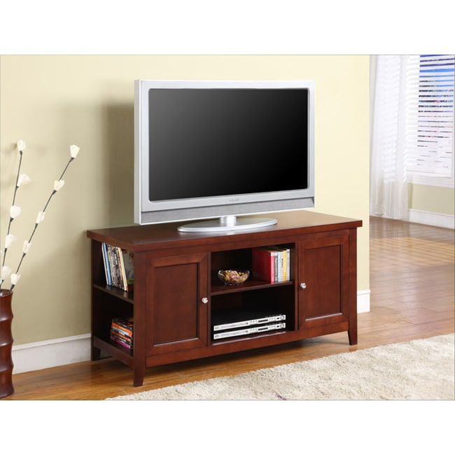 Walnut Finish TV Stand - 14579807 - Overstock.com Shopping - Great 