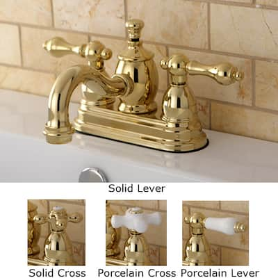 Kingston Brass Victorian Spout Polished Brass Bathroom Faucet