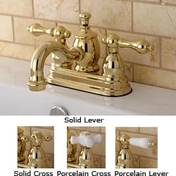 Victorian Spout Polished Brass Bathroom Faucet