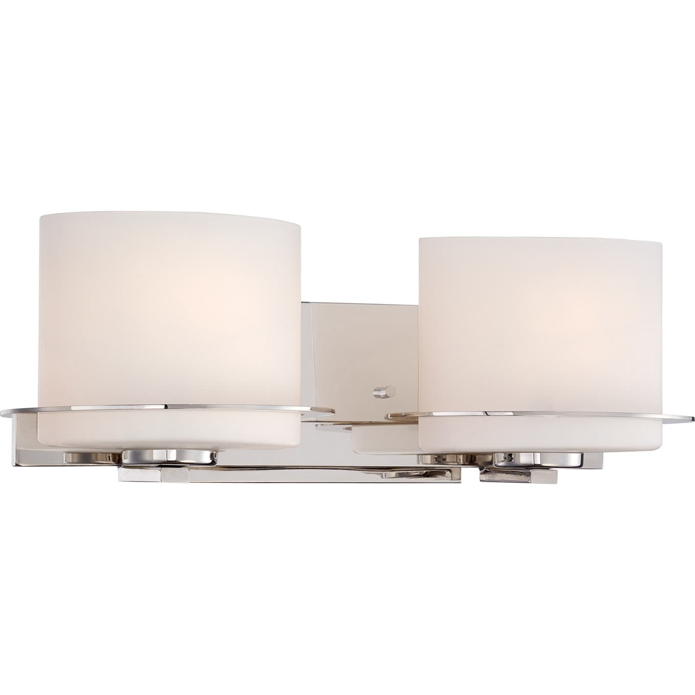 Nuvo Loren 2 light Polished Nickel Vanity Fixture