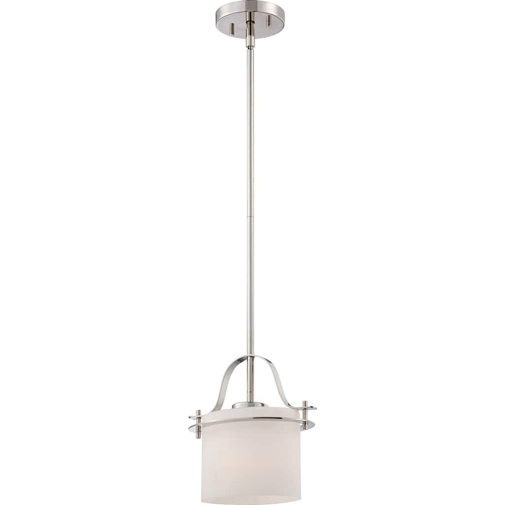 Nuvo Loren 1-light Polished Nickel Mini Pendant