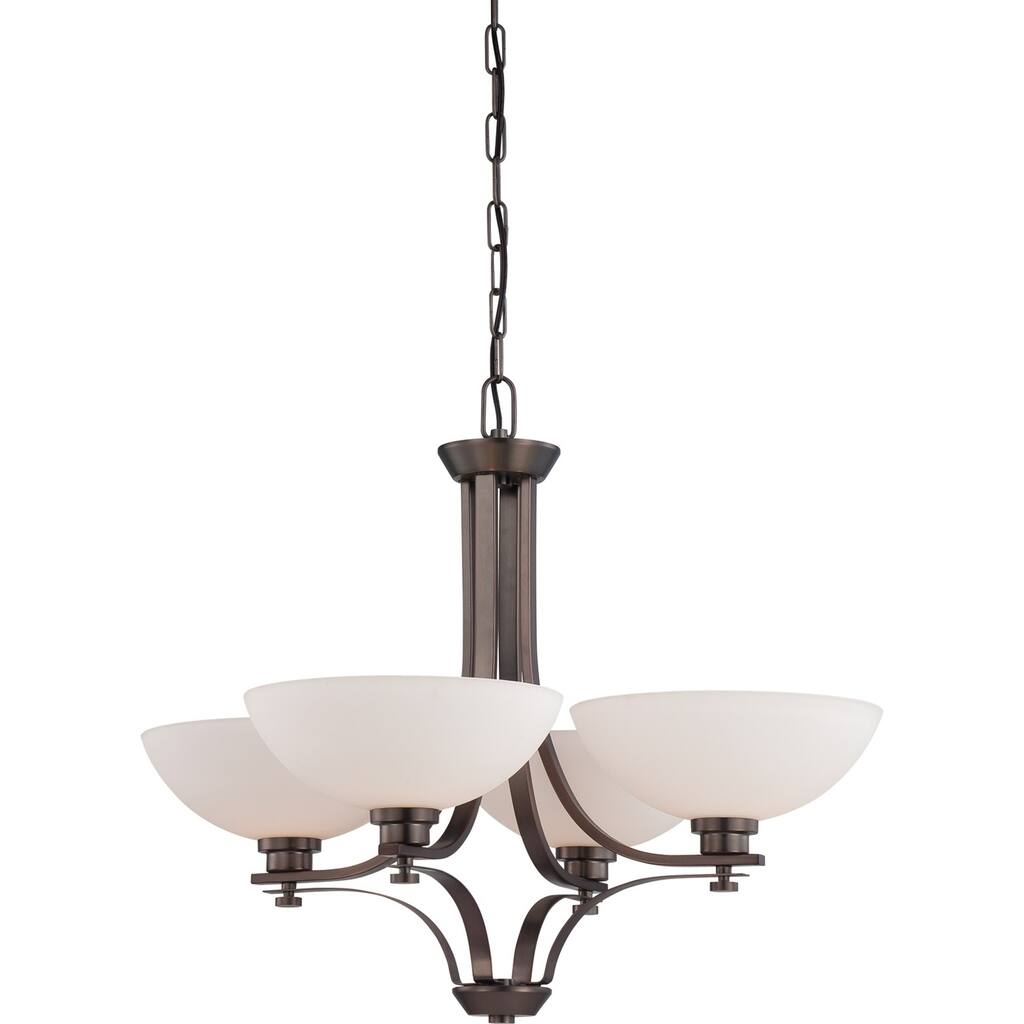 Nuvo Bentley 4-light Hazel Bronze Chandelier