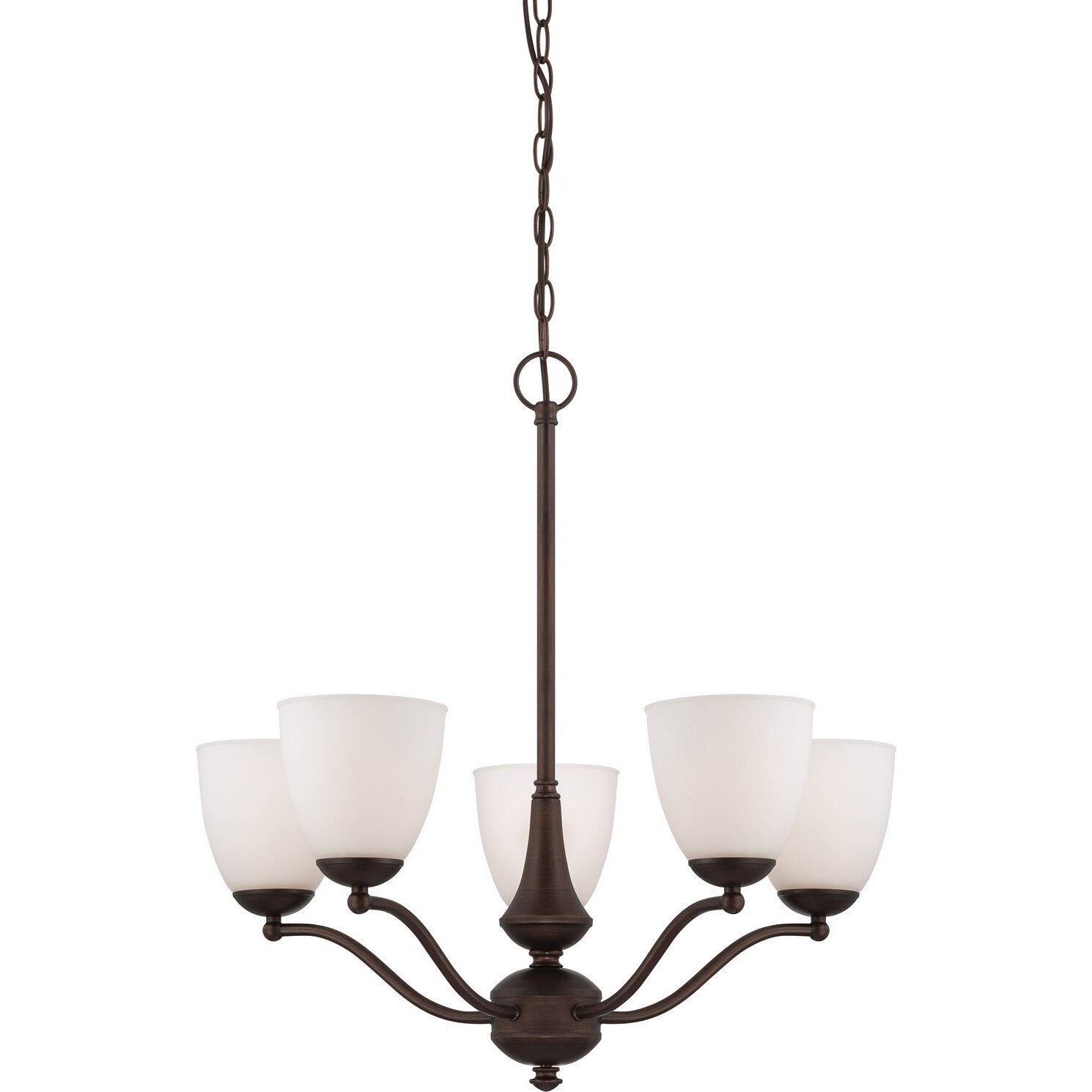 Nuvo Patton 5 light Prairie Bronze Chandelier