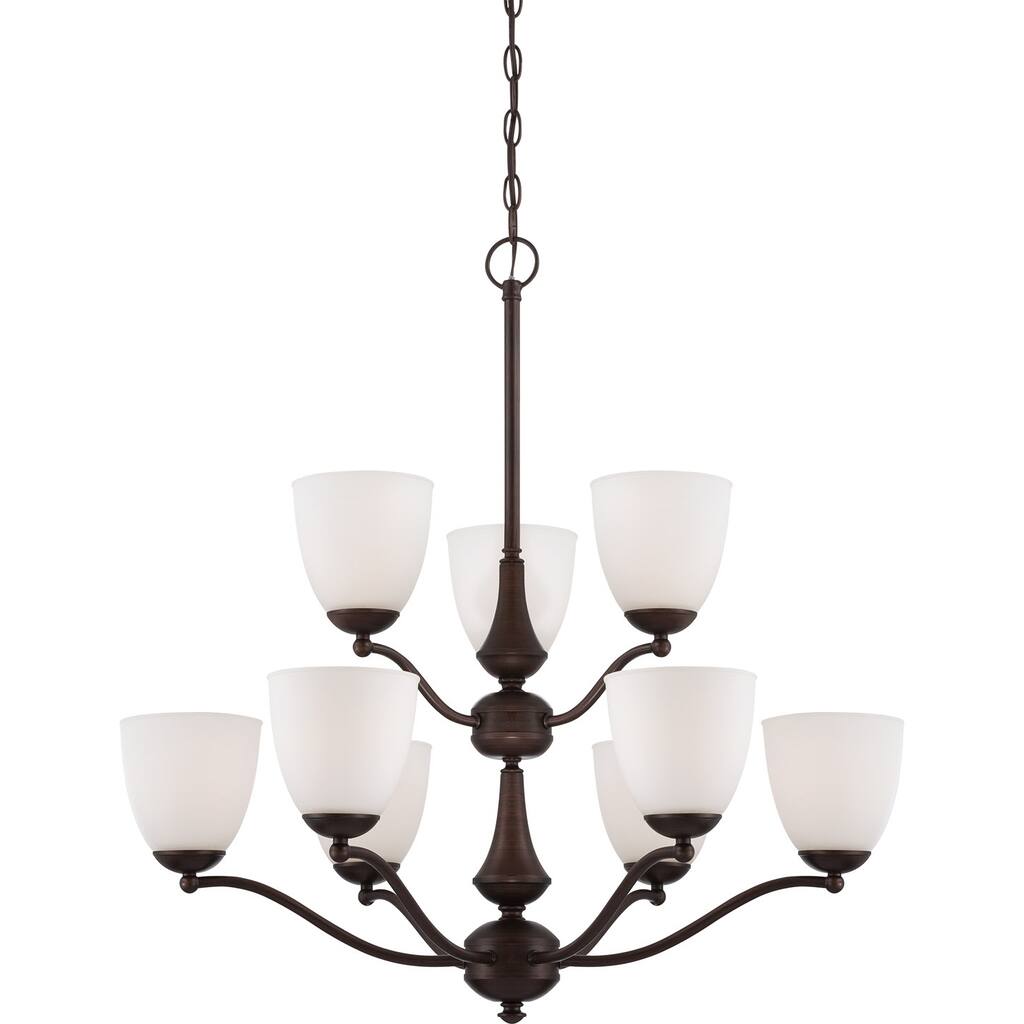 Nuvo Patton 9-light Prairie Bronze Chandelier