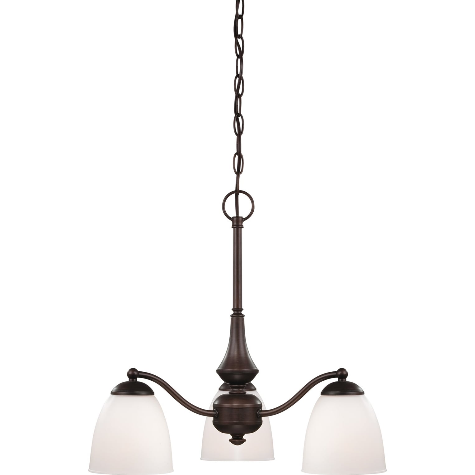 Nuvo Patton 3 light Prairie Bronze Fluorescent Chandelier