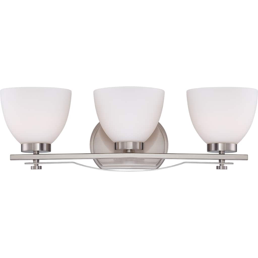Nuvo Bentley 3-light Brushed Nickel Vanity Fixture