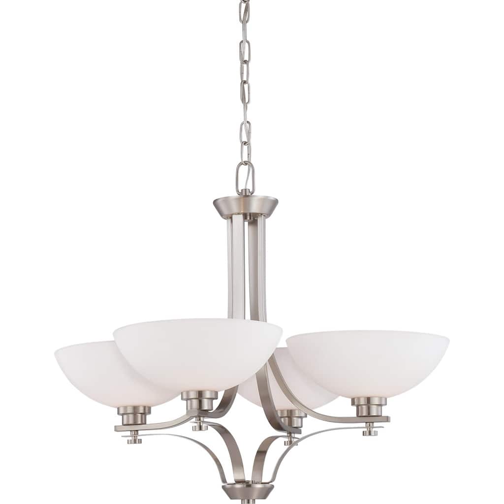 Nuvo Bentley 4-light Brushed Nickel Chandelier