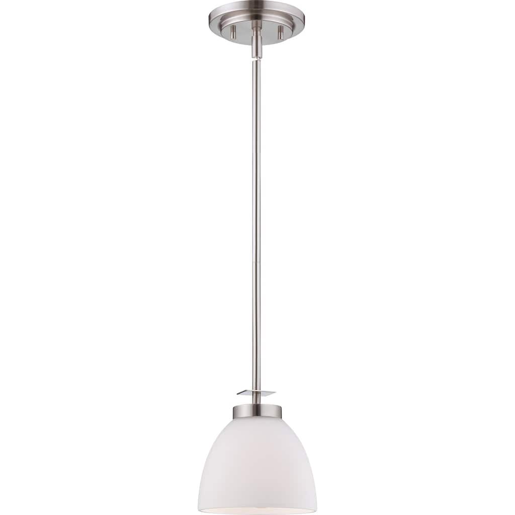 Nuvo Bentley 1-light Brushed Nickel Mini Pendant