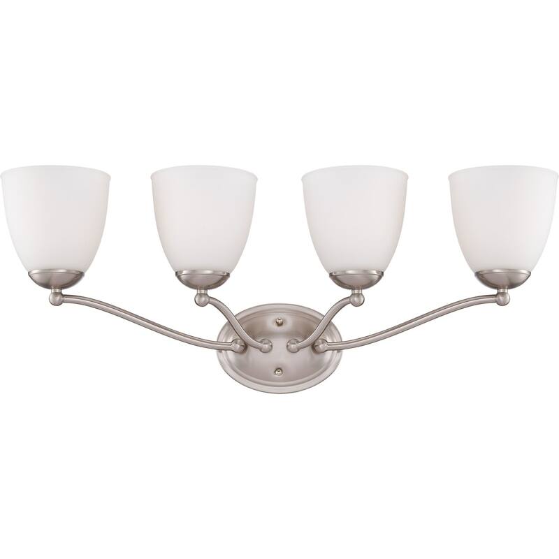 Nuvo 'Patton' 4-light Brushed Nickel Vanity Fixture
