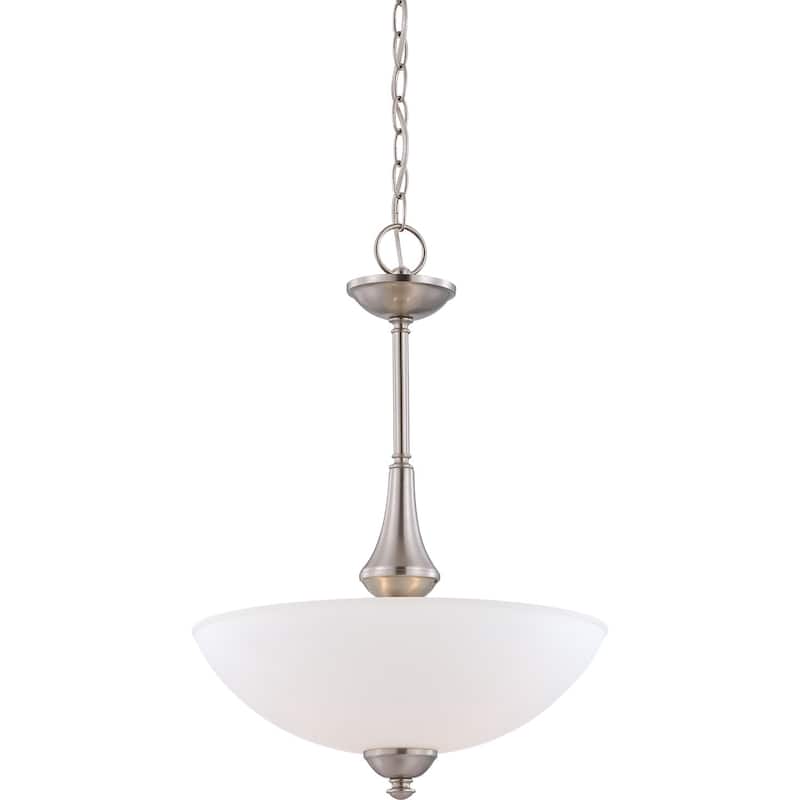 Nuvo 'Patton' 3-light Brushed Nickel Pendant