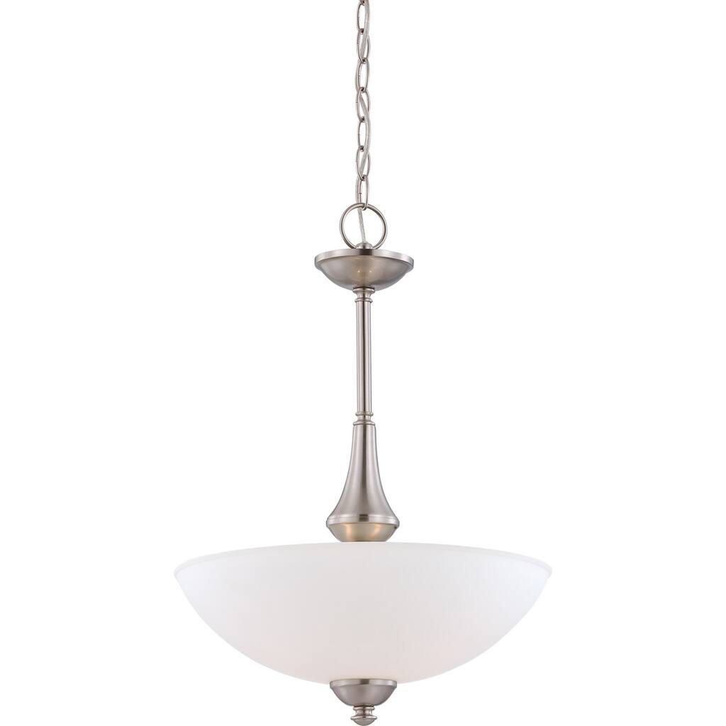 Nuvo 'Patton' 3-light Brushed Nickel Pendant