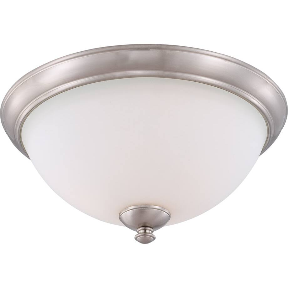 Nuvo 'Patton' 3-light Brushed Nickel Flush Mount