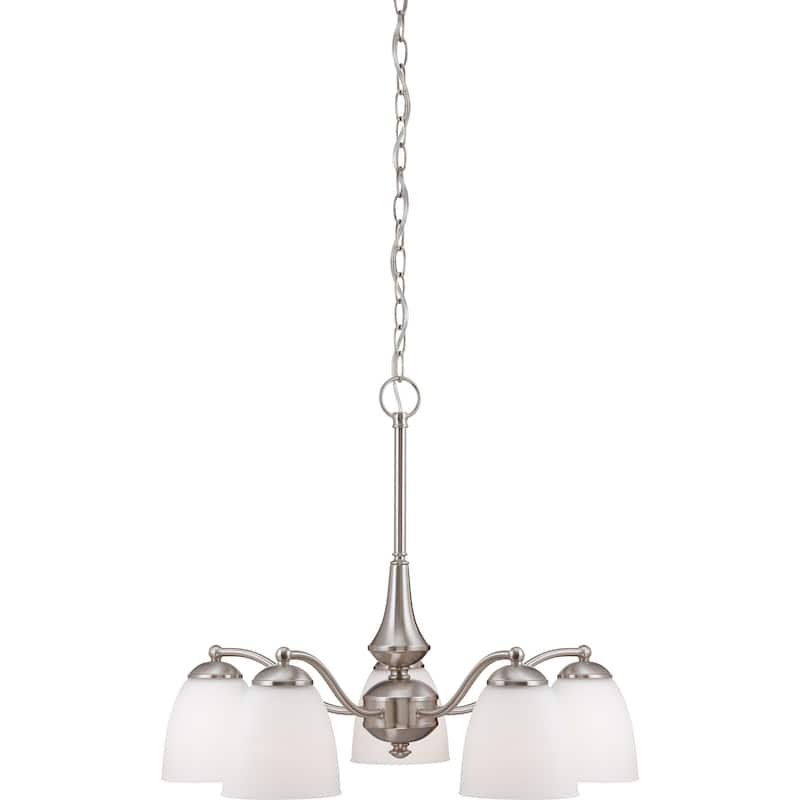 Nuvo 'Patton' 5-light Brushed Nickel Chandelier