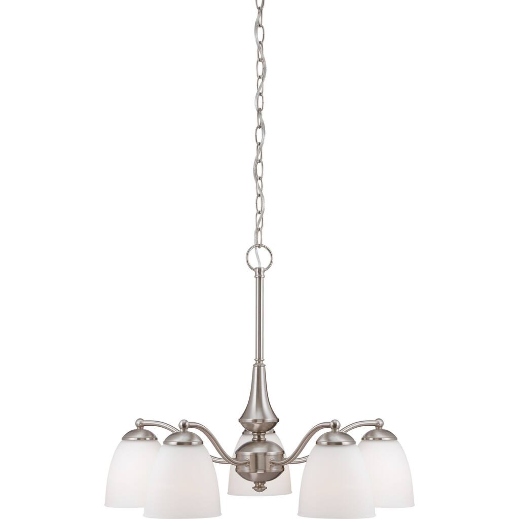 Nuvo 'Patton' 5-light Brushed Nickel Chandelier