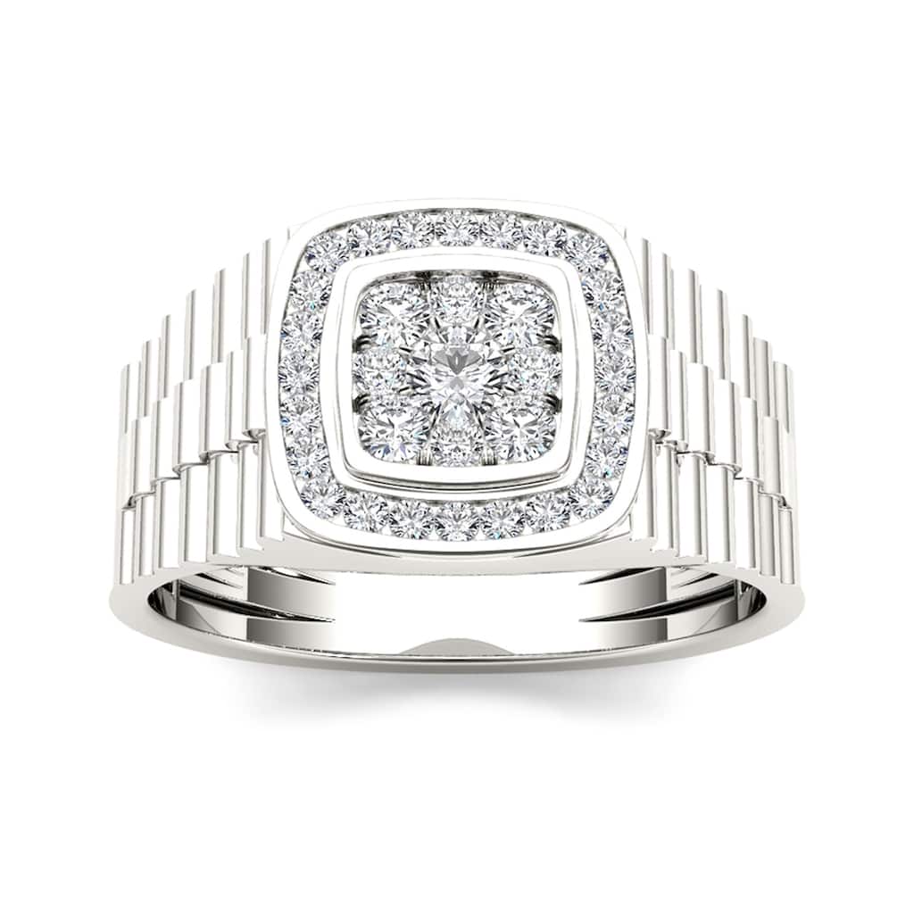 De Couer 10k Gold Men's 1/2ct TDW Diamond Ring