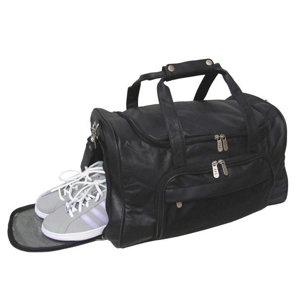 leather sports duffel bag