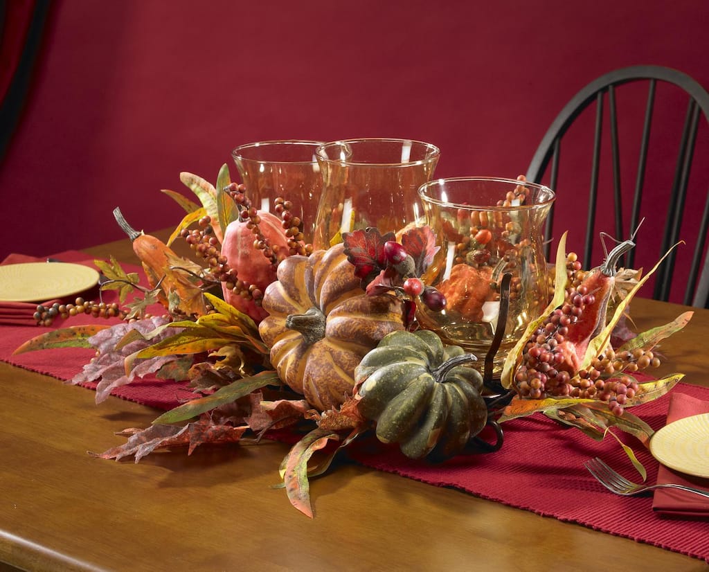 Harvest Triple Candelabrum Silk Plant