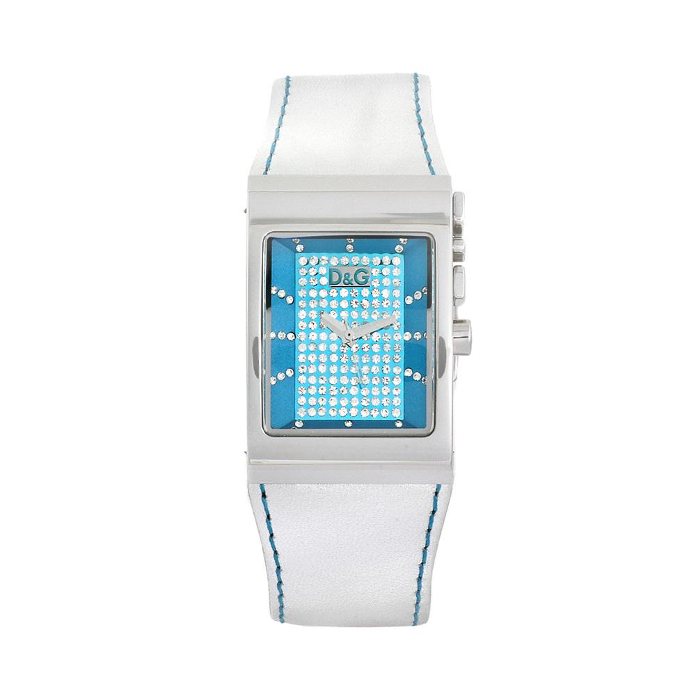 Dolce & Gabbana Womens Logo Side Blue Dial Watch  