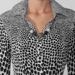 Signature by Larry Levine Womens Crinkle Blouse