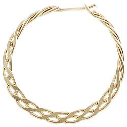 Goldfill 24 mm Braided Hoop Earrings Tressa Collection Gold Overlay Earrings