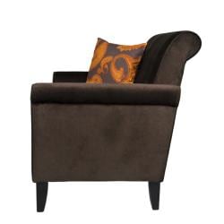 angeloHOME Harlow Molten Brown Velvet Loveseat