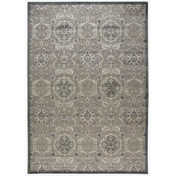 Nourison Graphic Illusions Grey Modern Transitional Rug (79 x 1010)