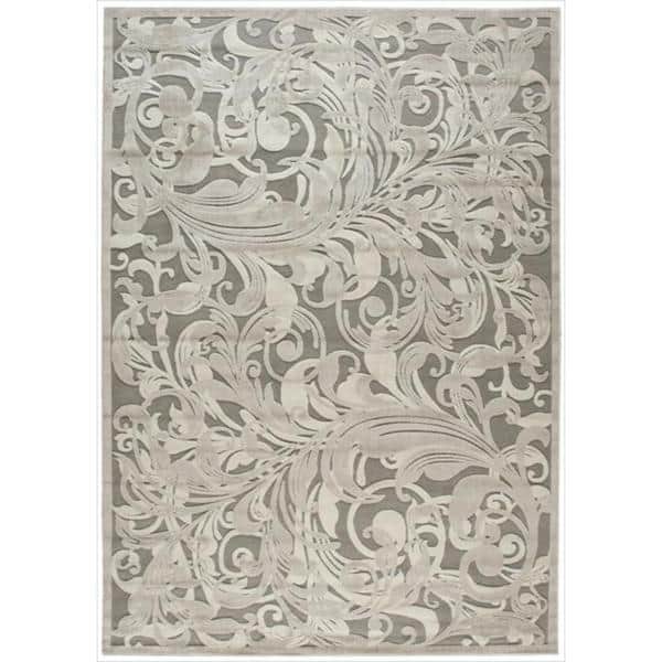 Nourison Graphic Illusions Area Rug - 5' 3" x 7' 5" - Grey - Rectangle