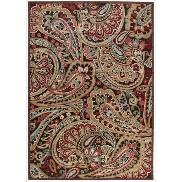 Nourison Graphic Illusions Paisley Multicolor Rug (7'9 x 10'10) Nourison 7x9   10x14 Rugs