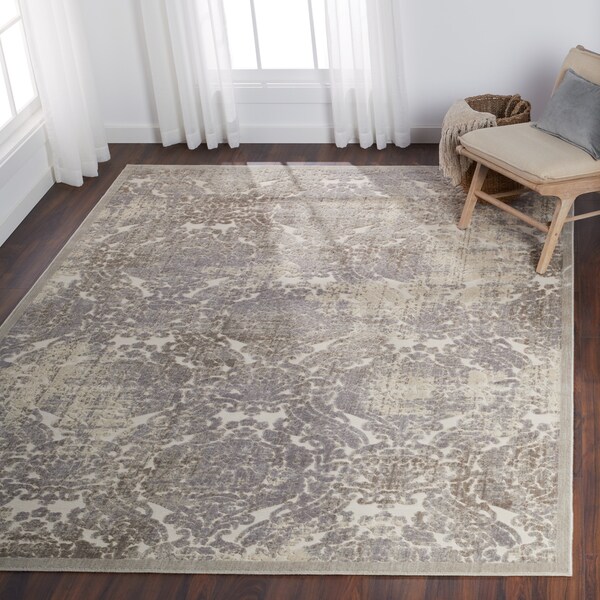 Nourison Graphic Illusions Ivory Vintage Distressed Rug - 7'9" x 10'10"