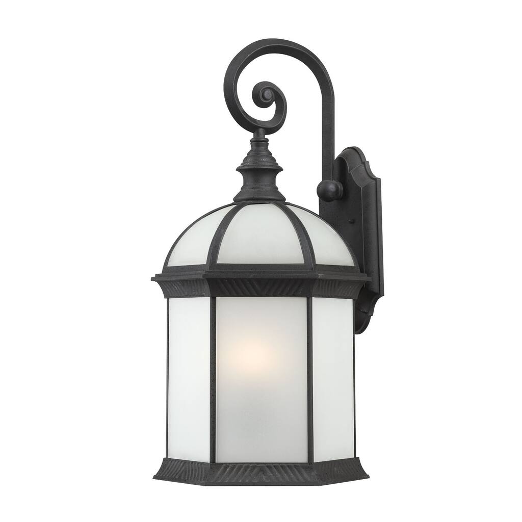 Nuvo Boxwood 1-light Textured Black 16-inch Wall Sconce