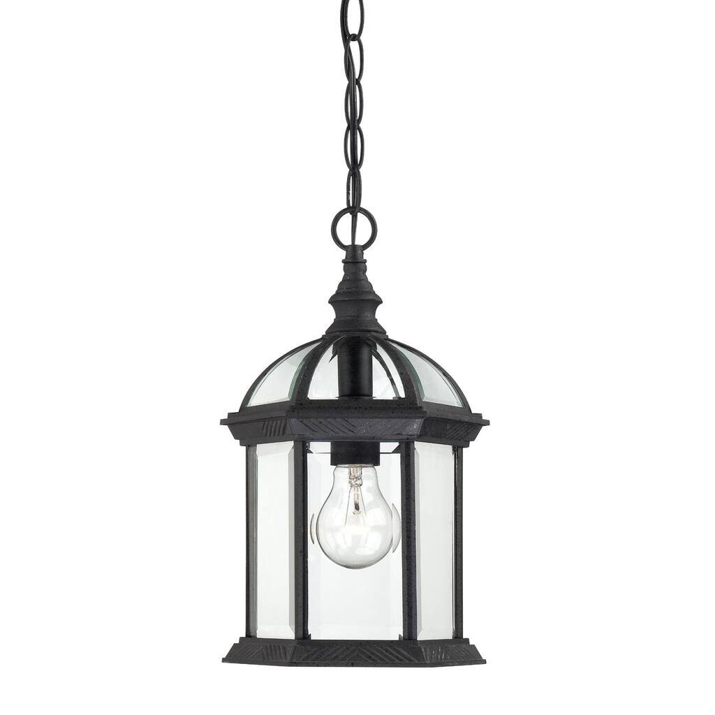 Nuvo Boxwood 1-light Textured Black 14-inch Hanging Fixture