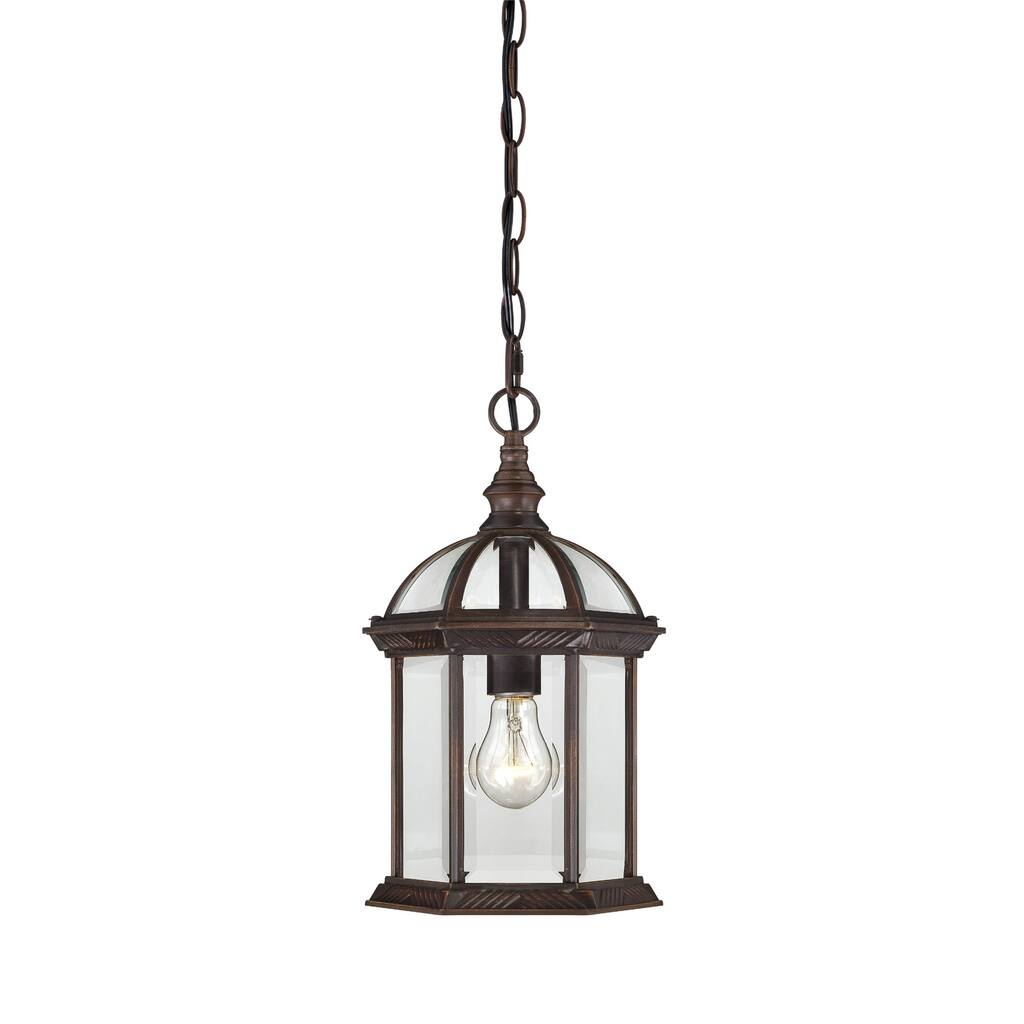 Nuvo Boxwood 1-light Rustic Bronze 14-inch Hanging Fixture