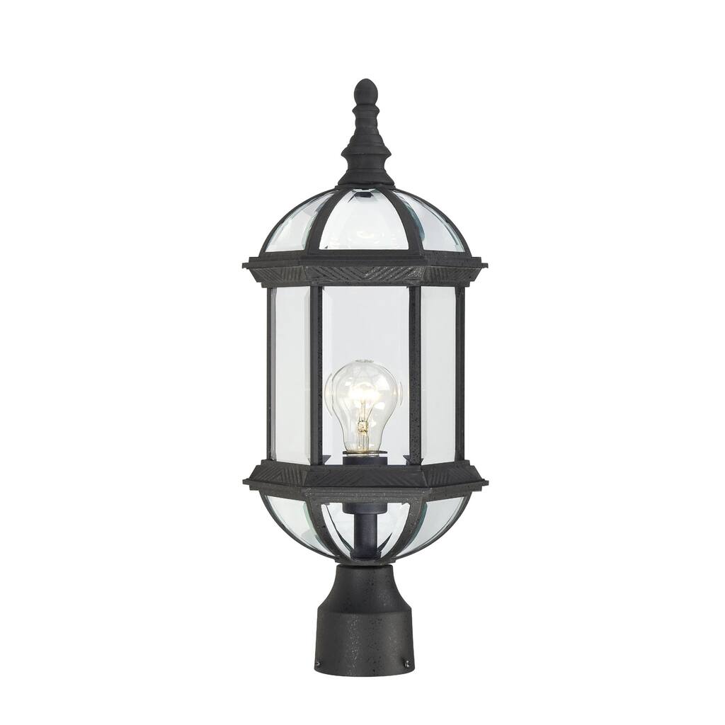 Nuvo Boxwood 1-light Textured Black 19-inch Post Fixture