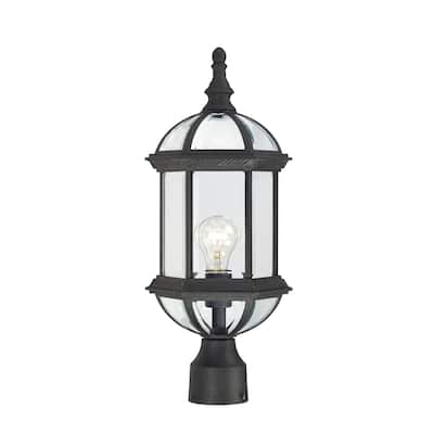 Nuvo Boxwood 1-light Textured Black 19-inch Post Fixture