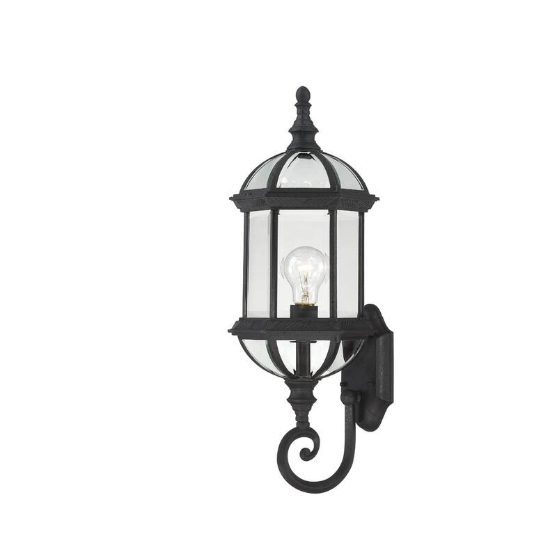 Nuvo Boxwood 1-light Textured Black 22-inch Wall Sconce