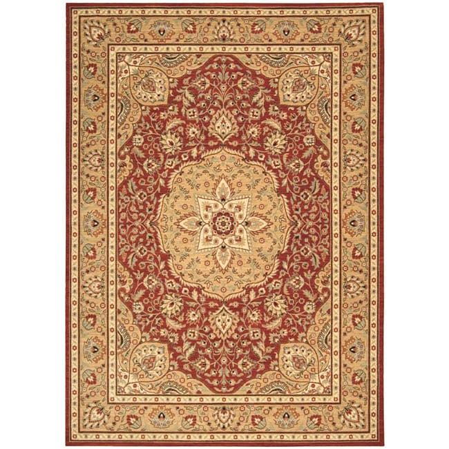 Arabesque Easton Firebrick Red Wool Rug (79 X 1010)