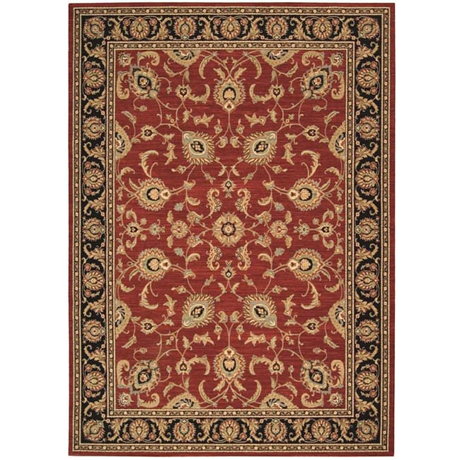 Arabesque Coventry Firebrick Red Wool Rug (79 X 1010)