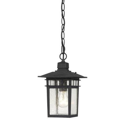 Nuvo Cove Neck 1-light Textured Black 12-inch Hanging Fixture