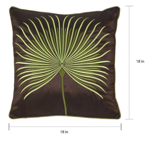 Shop Safavieh Leaf 18 Inch Brown Green Decorative Pillows Set Of