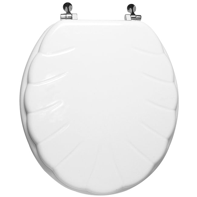 Trimmer Engraved Shell Design Wood Toilet Seat