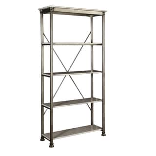 slide 1 of 3, Carbon Loft Donovan 5-tier Multi-function Marble Shelves