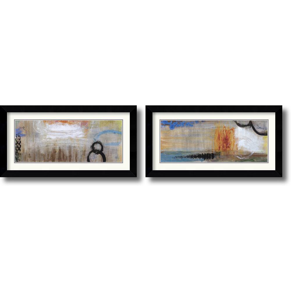Jennifer Hollack 'Enigmatic' Framed Art Print Set 32 x 17-inch (Each)