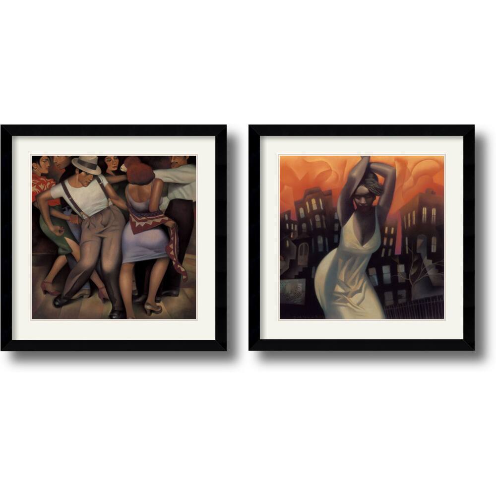 Gary Kelley 'Latino Jazz and Harlem Heat' Framed Art Print Set