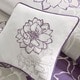 preview thumbnail 3 of 4, Madison Park Bridgette Taupe Grey/Purple Floral-pattern Cotton Comforter Set